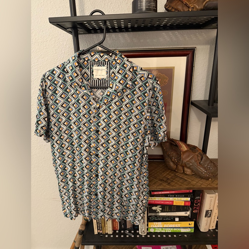 Denim & Flower Multicolor Geometric Men's Shirt